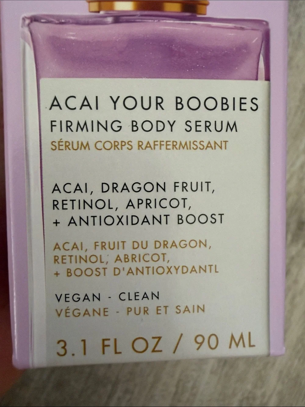 TRULY Firming Body Serum - Pink with Gold Accents